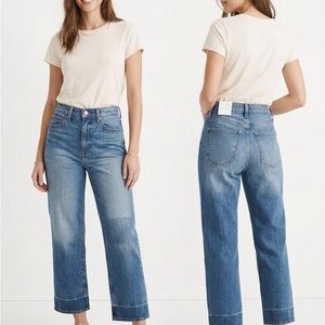 High-Rise Straight Leg Jeans in Classic Blue